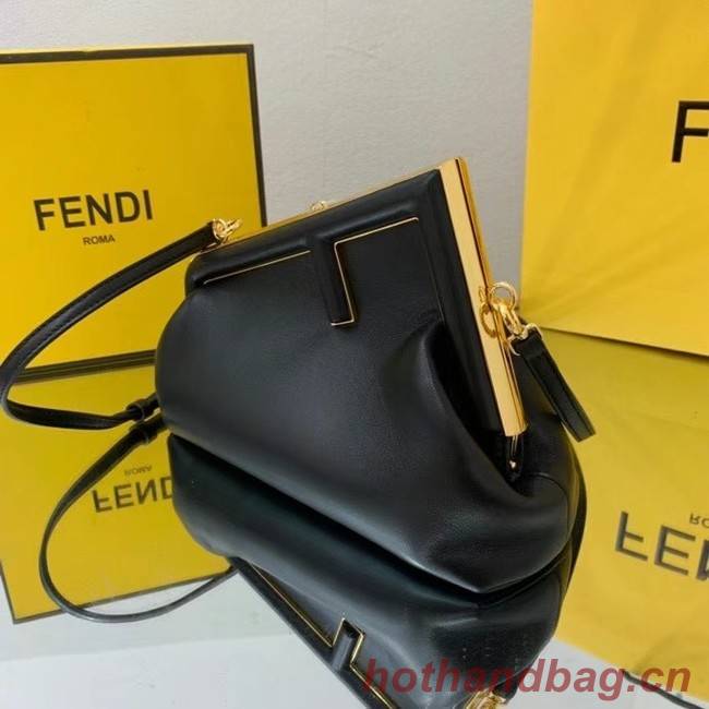 FENDI FIRST SMALL Black leather bag 8BP129A