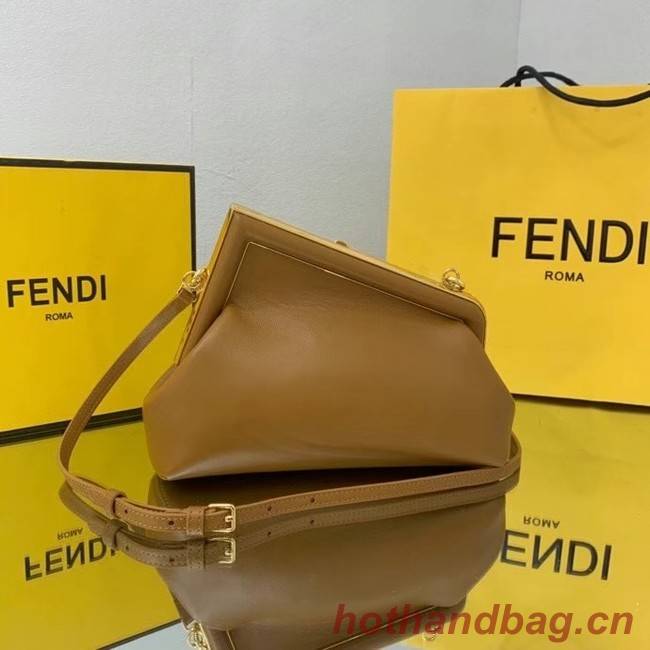 FENDI FIRST SMALL caramel leather bag 8BP129A