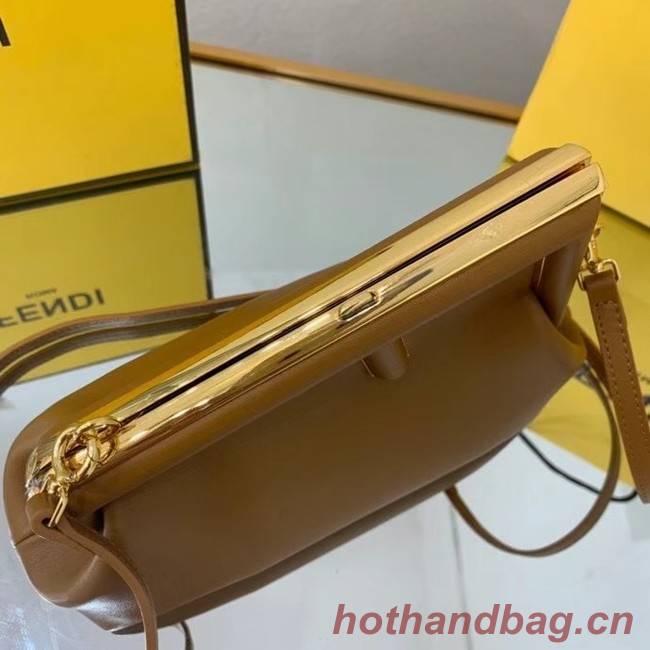 FENDI FIRST SMALL caramel leather bag 8BP129A