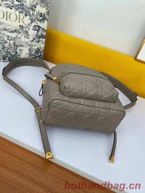 SMALL DIOR BACKPACK Cannage Lambskin M9222U Taupe