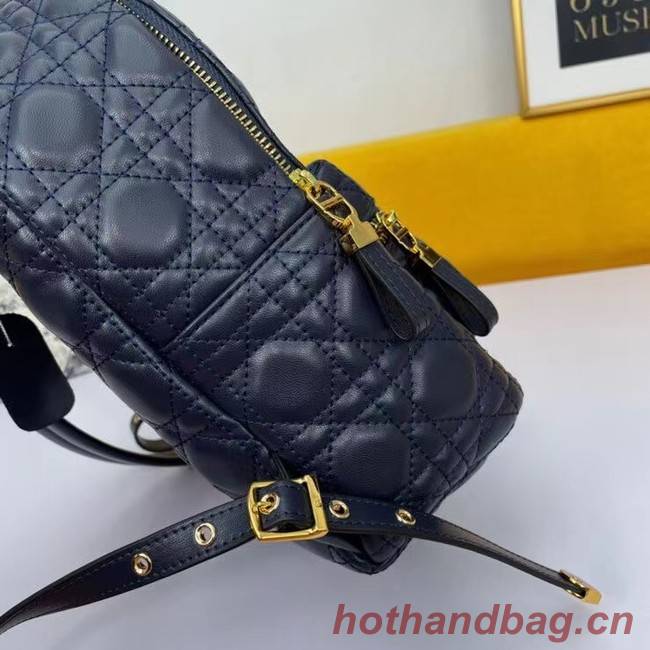 SMALL DIOR BACKPACK Cannage Lambskin M9222U dark blue