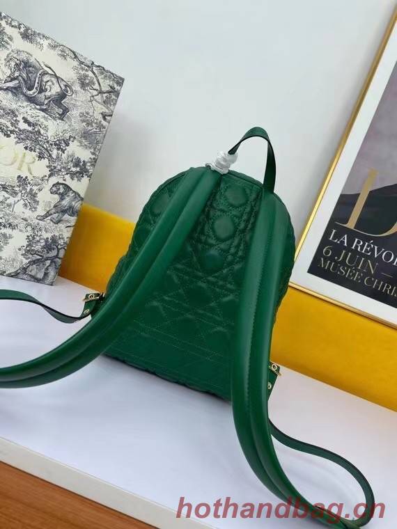 SMALL DIOR BACKPACK Cannage Lambskin M9222U green