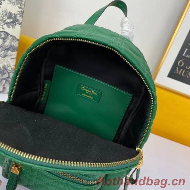 SMALL DIOR BACKPACK Cannage Lambskin M9222U green