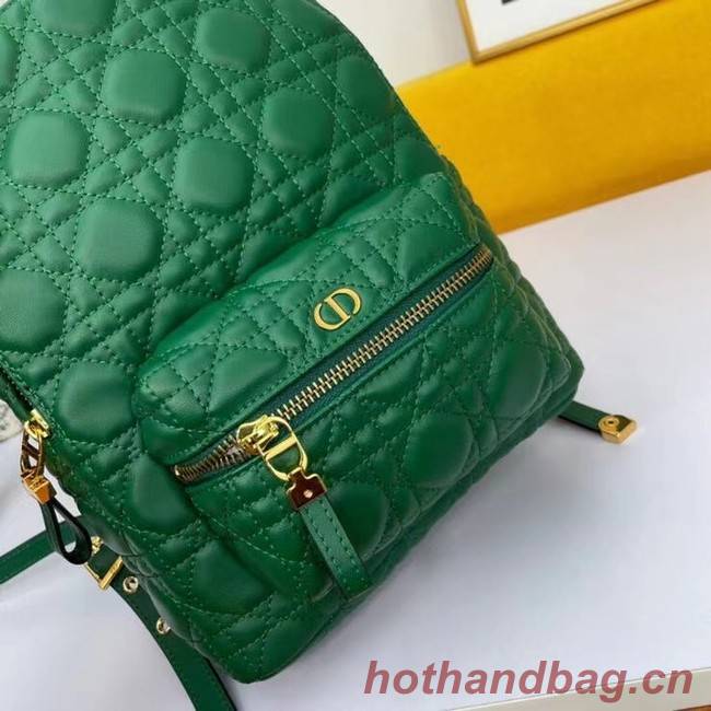 SMALL DIOR BACKPACK Cannage Lambskin M9222U green