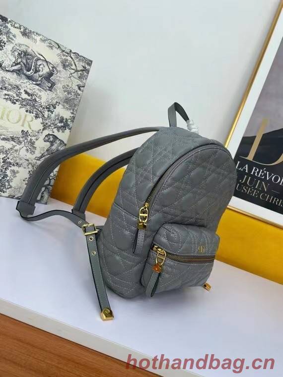 SMALL DIOR BACKPACK Cannage Lambskin M9222U grey