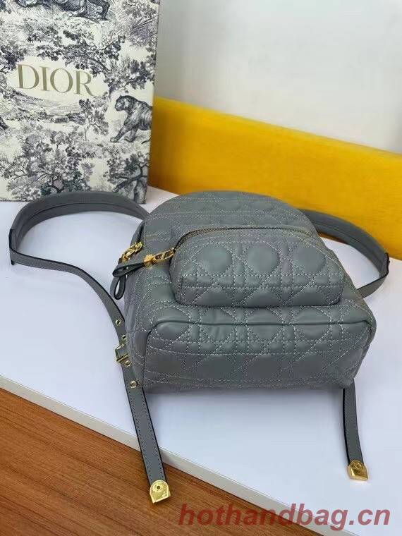 SMALL DIOR BACKPACK Cannage Lambskin M9222U grey