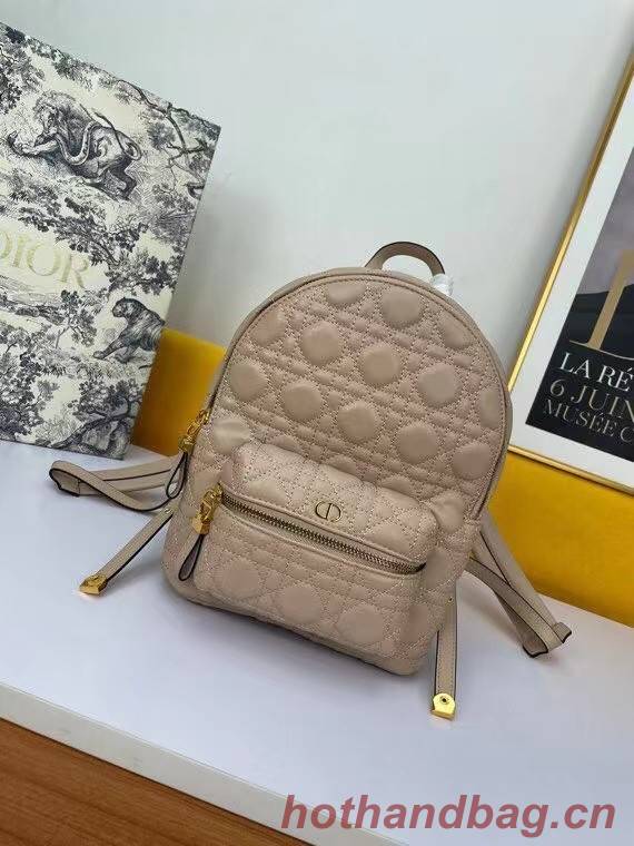 SMALL DIOR BACKPACK Cannage Lambskin M9222U light pink