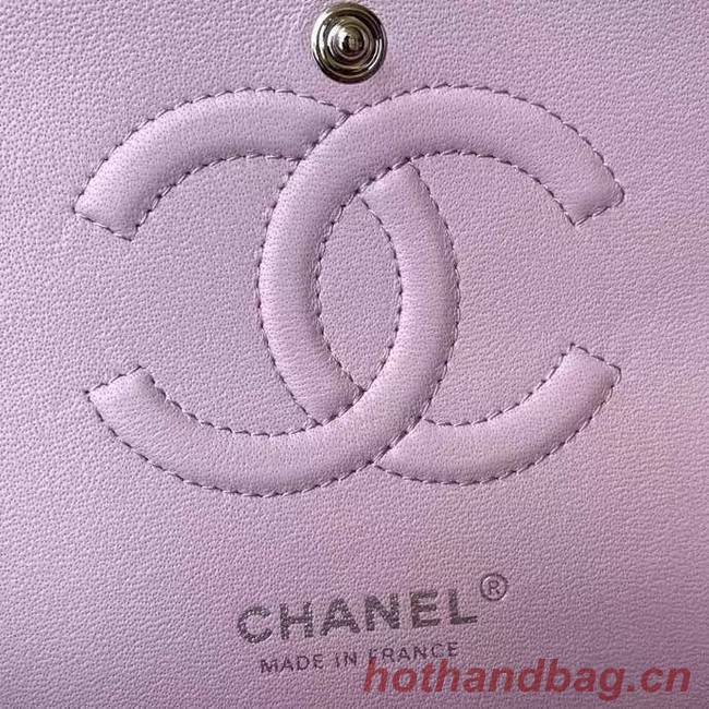 chanel classic handbag Lambskin & silver Metal A01112 pink