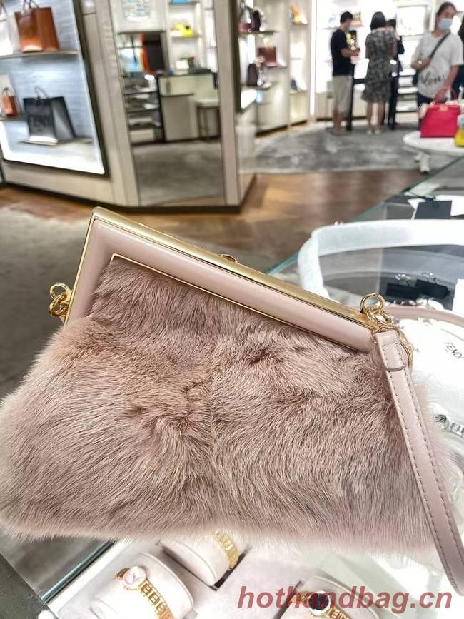 FENDI FIRST SMALL Pink mink bag 8BP129A