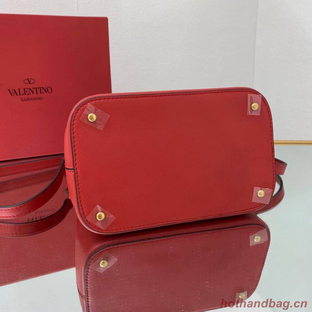 VALENTINO calf leather handbag V0754 red