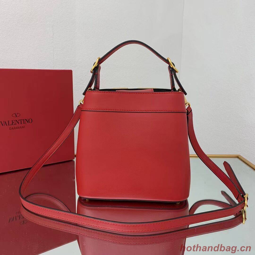 VALENTINO calf leather handbag V0754 red