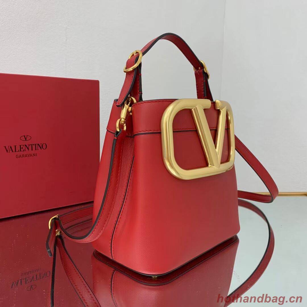 VALENTINO calf leather handbag V0754 red