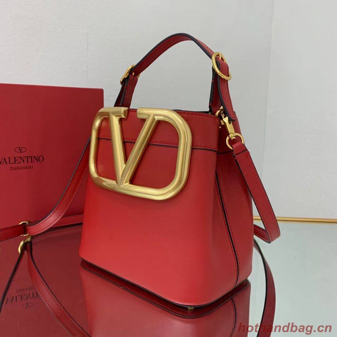 VALENTINO calf leather handbag V0754 red