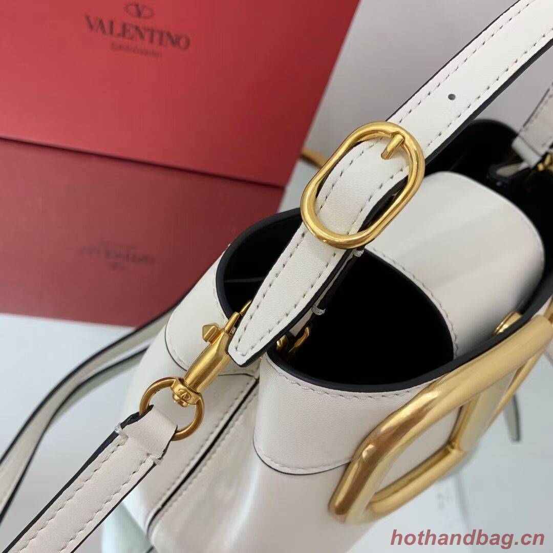 VALENTINO calf leather handbag V0754 white