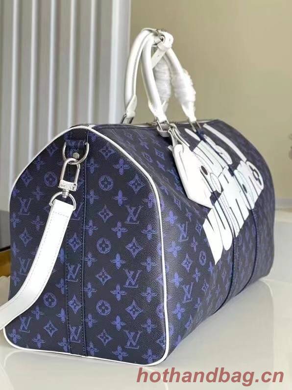 Louis Vuitton KEEPALL BANDOULIERE 55 M45874 Blue