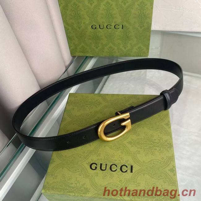 Gucci Thin belt with G buckle 655567 leather