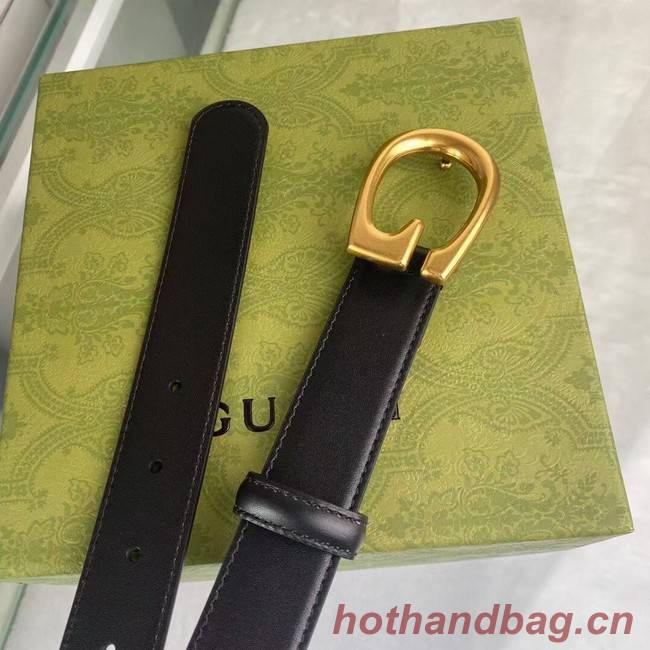 Gucci Thin belt with G buckle 655567 leather