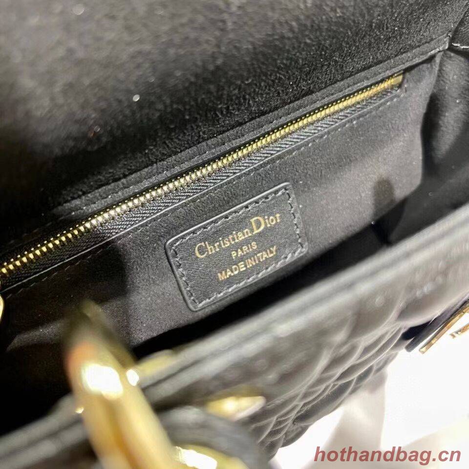 LADY DIOR MY ABCDIOR BAG Cannage Heart Original Lambskin Bag M0539O Black