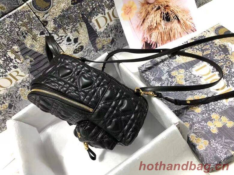 MINI DIOR BACKPACK Cannage Lambskin M9222 black