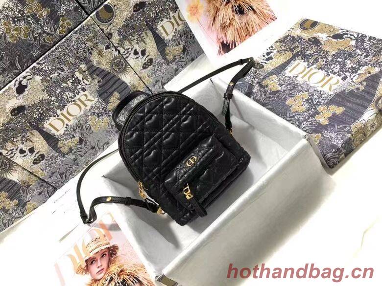 MINI DIOR BACKPACK Cannage Lambskin M9222 black