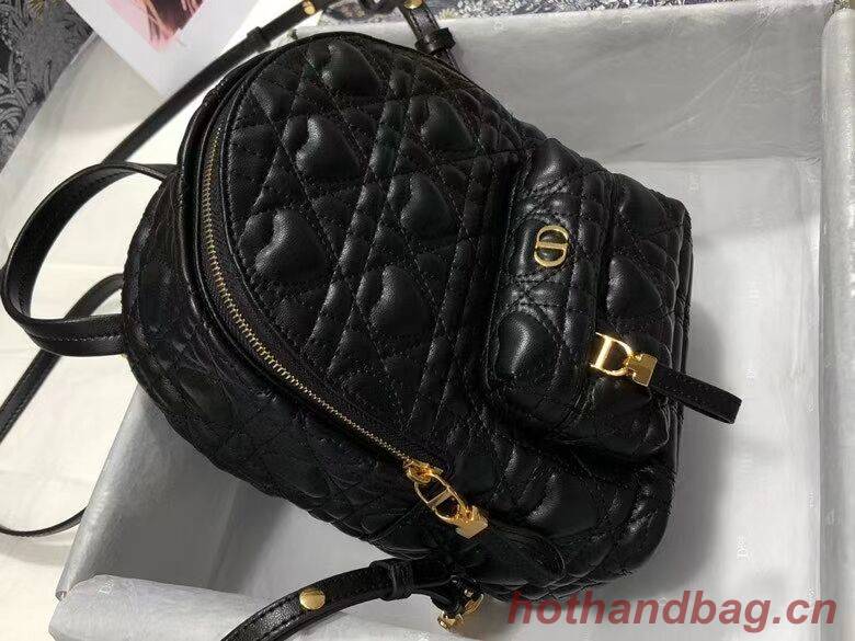 MINI DIOR BACKPACK Cannage Lambskin M9222 black