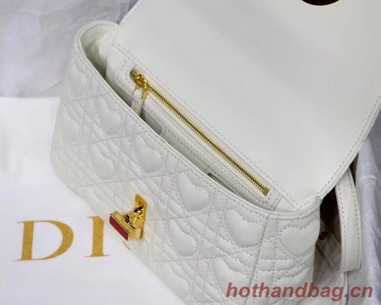 SMALL DIORAMOUR DIOR CARO BAG Latte Cannage Calfskin with Heart Motif M9241WN