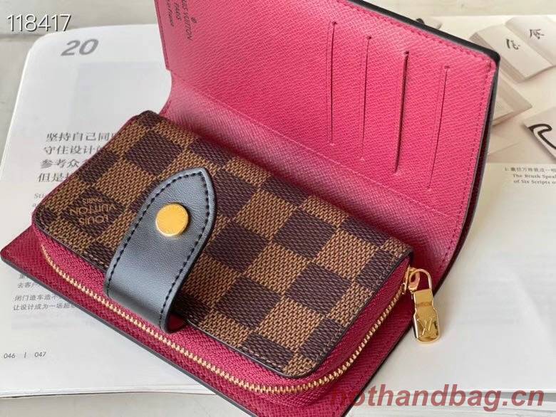 Louis Vuitton JULIETTE WALLET N60381 Bordeaux Red & Black