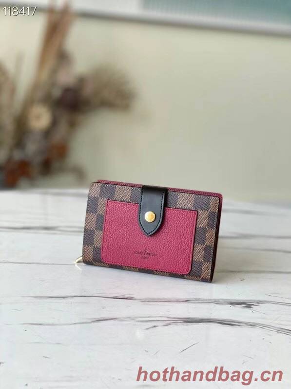 Louis Vuitton JULIETTE WALLET N60381 Bordeaux Red & Black