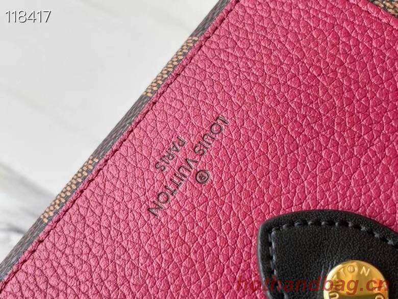 Louis Vuitton JULIETTE WALLET N60381 Bordeaux Red & Black