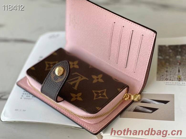 Louis Vuitton Monogram coated canvas JULIETTE WALLET N60381 pink