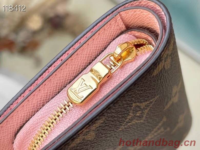 Louis Vuitton Monogram coated canvas JULIETTE WALLET N60381 pink