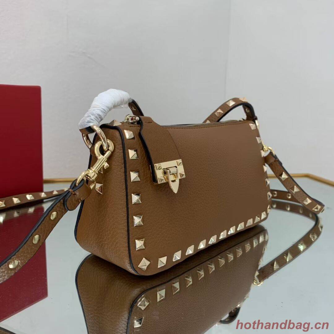 VALENTINO Origianl leather shoulder bag V4700 brown