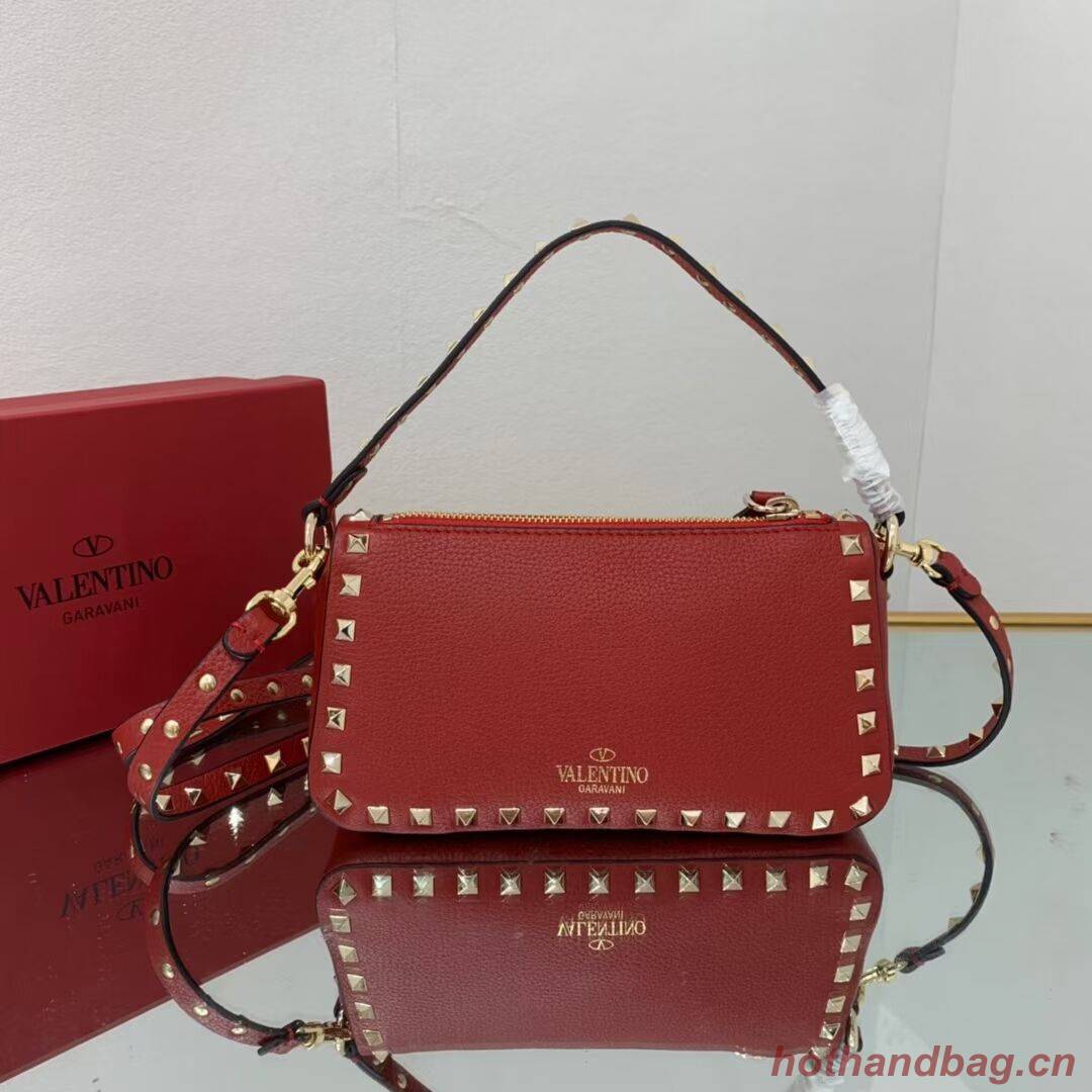 VALENTINO Origianl leather shoulder bag V4700 red