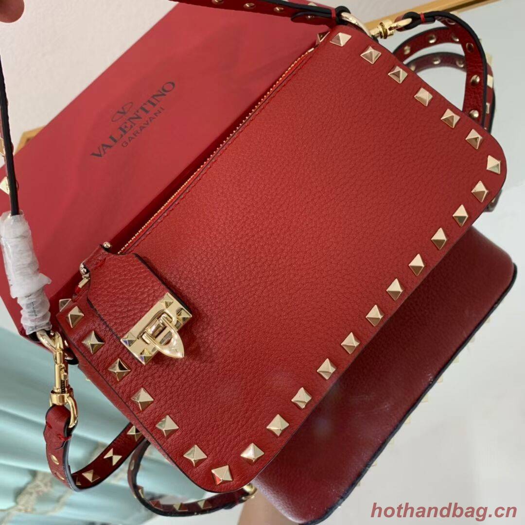 VALENTINO Origianl leather shoulder bag V4700 red