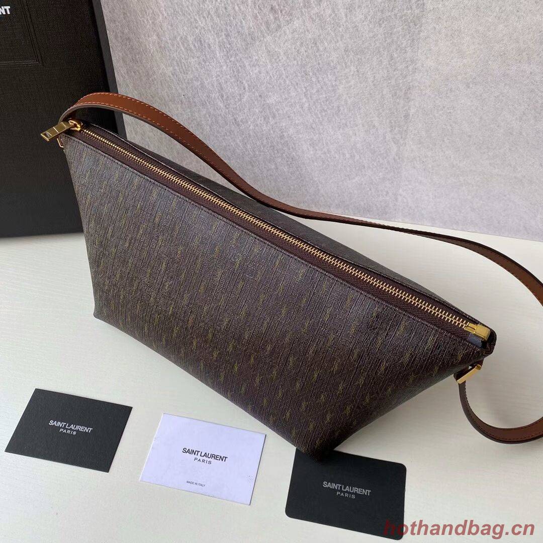 Yves Saint Laurent Canvas Shoulder Bag Y687490 brown