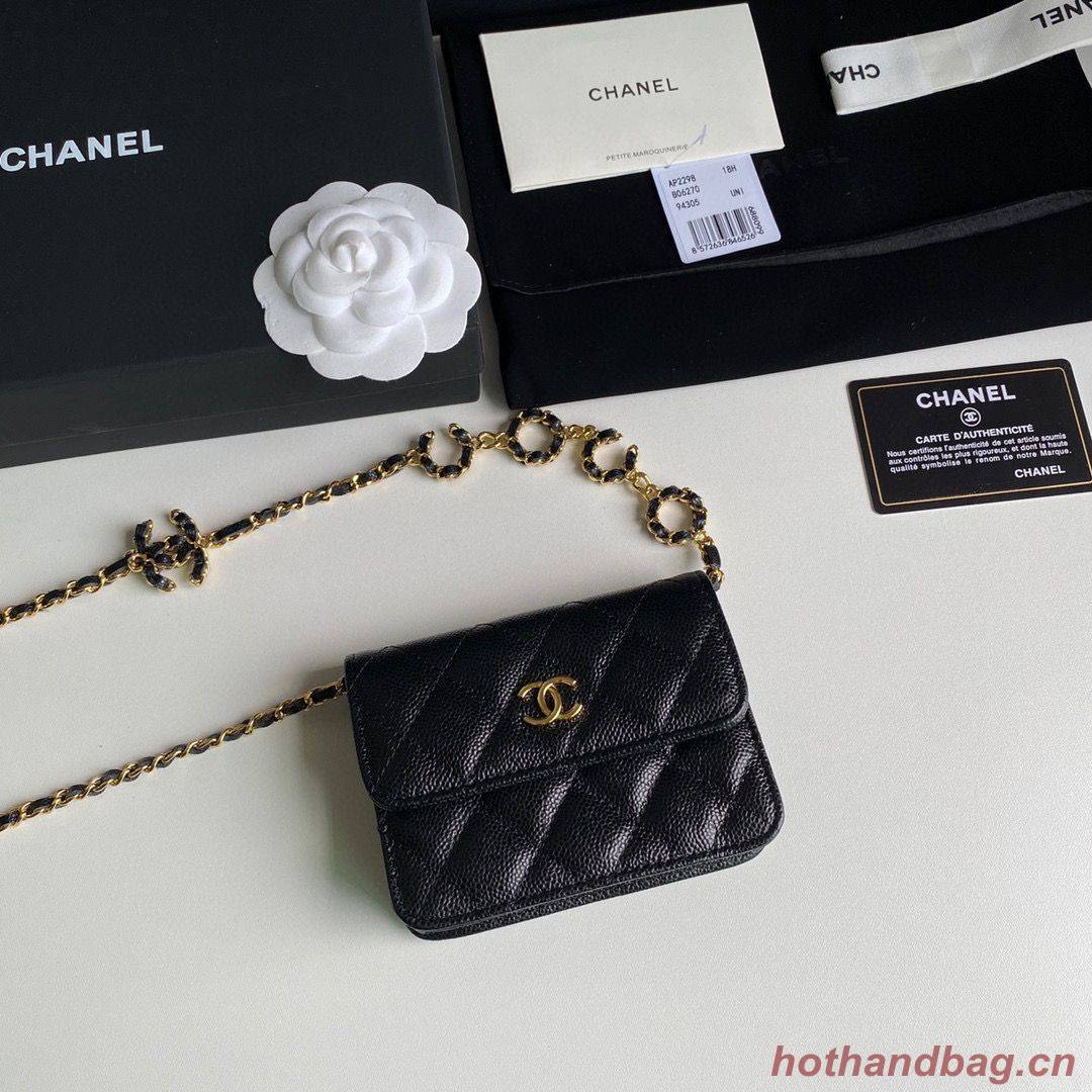 Chanel WOC Belt Bag Original Caviar Leather 2306 Black