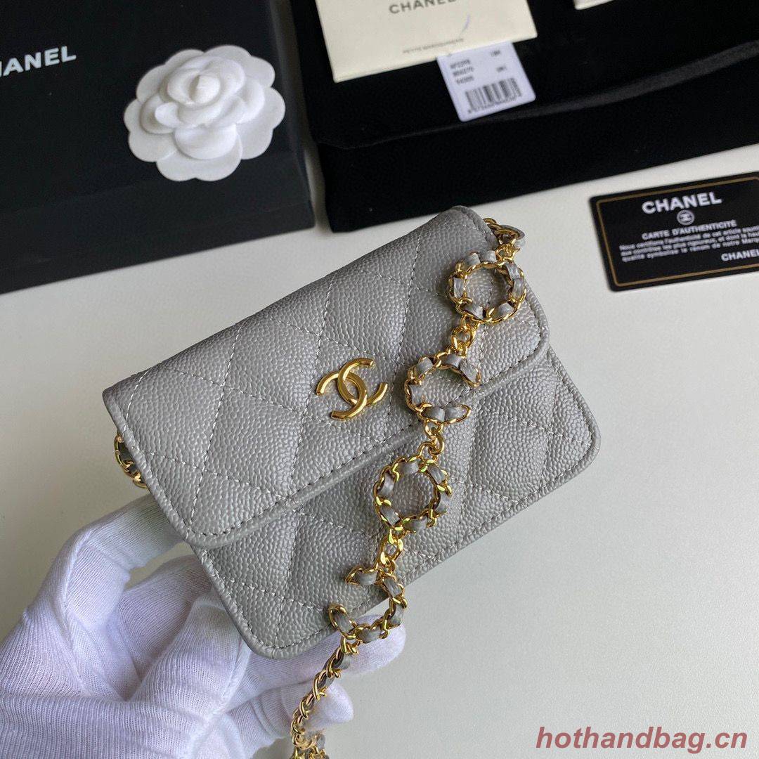 Chanel WOC Belt Bag Original Caviar Leather 2306 Gray