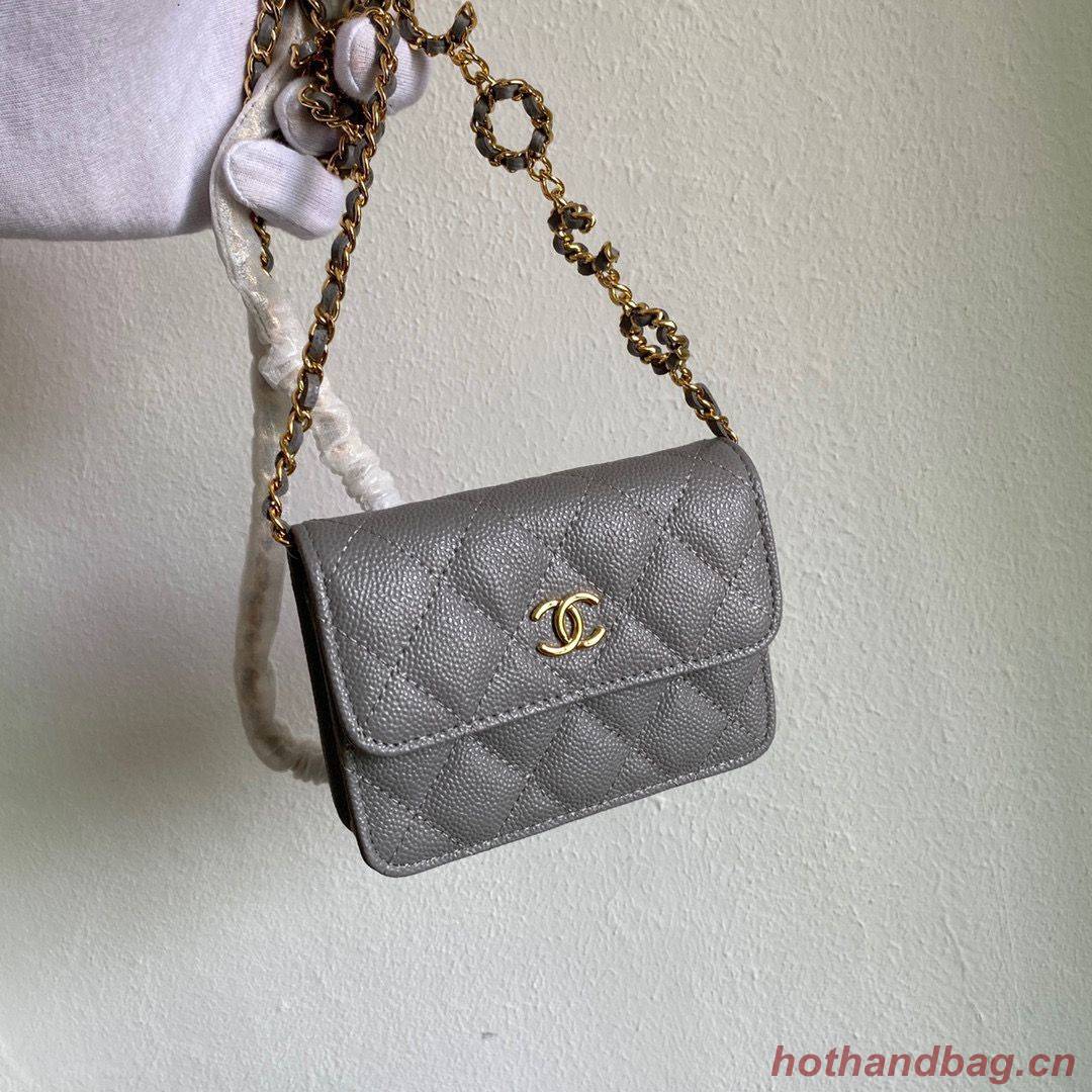 Chanel WOC Belt Bag Original Caviar Leather 2306 Gray