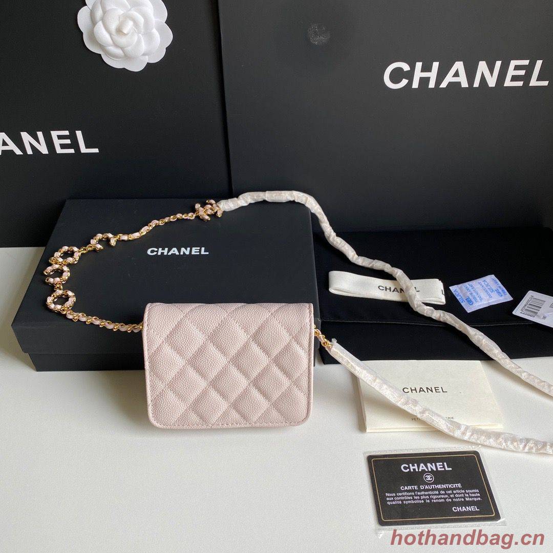 Chanel WOC Belt Bag Original Caviar Leather 2306 Light Pink