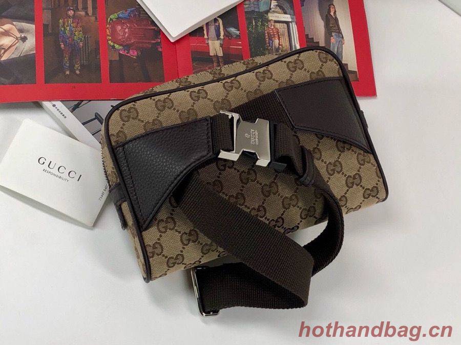 Gucci GG Original GG Leather belt bag 449174 Brown