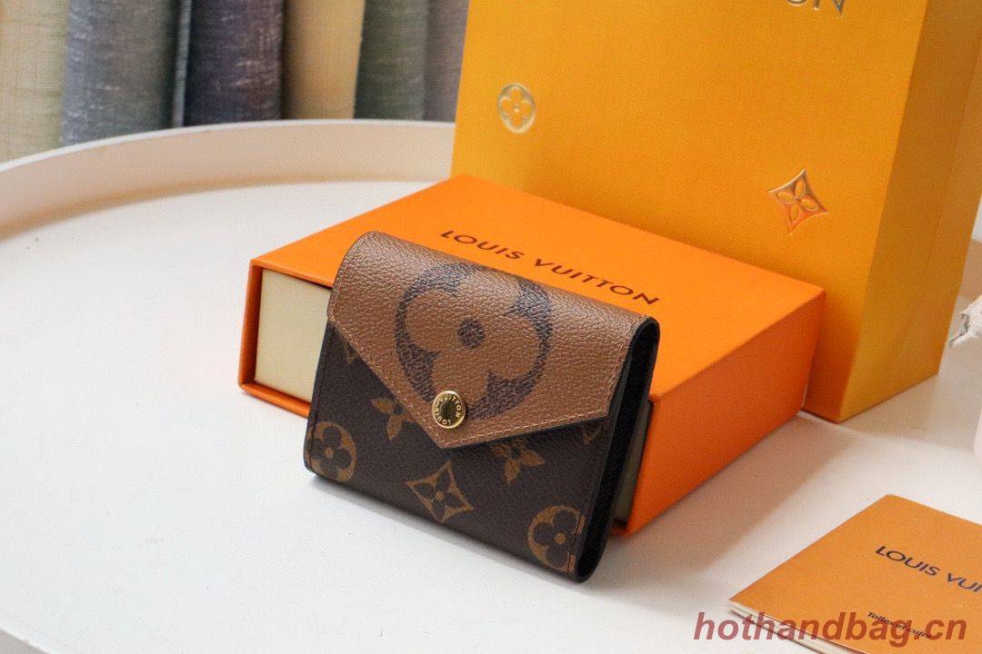 Louis Vuitton Monogram Canvas Zoe WALLET M80725 Brown