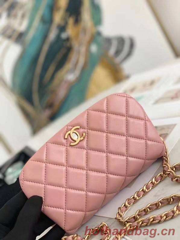 Chanel Small Flap Shoulder Bag Original leather  AP2358 pink