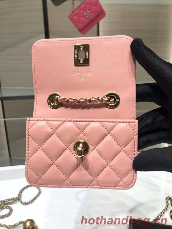 Chanel mini Flap Shoulder Bag Original leather AP2301 pink