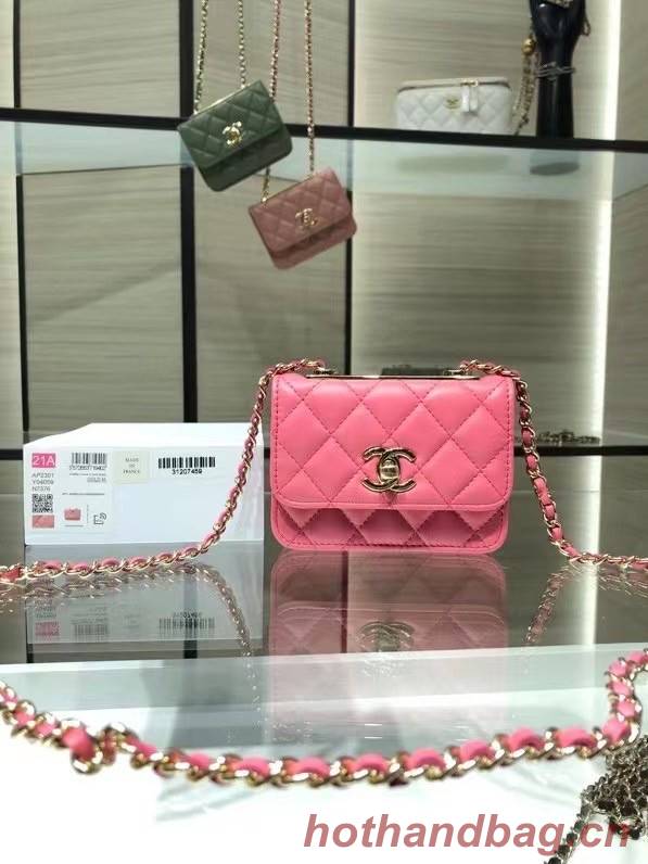 Chanel mini Flap Shoulder Bag Original leather AP2301 rose