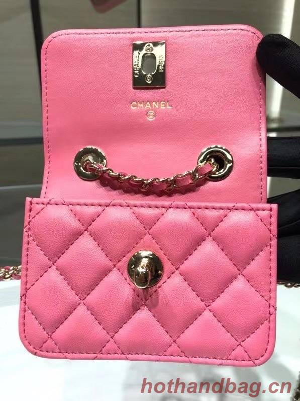 Chanel mini Flap Shoulder Bag Original leather AP2301 rose