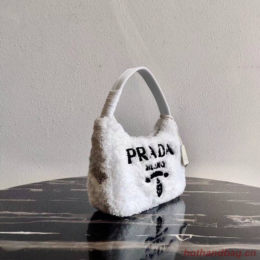 Prada Re-Edition 2000 terry mini-bag 1NE515 white