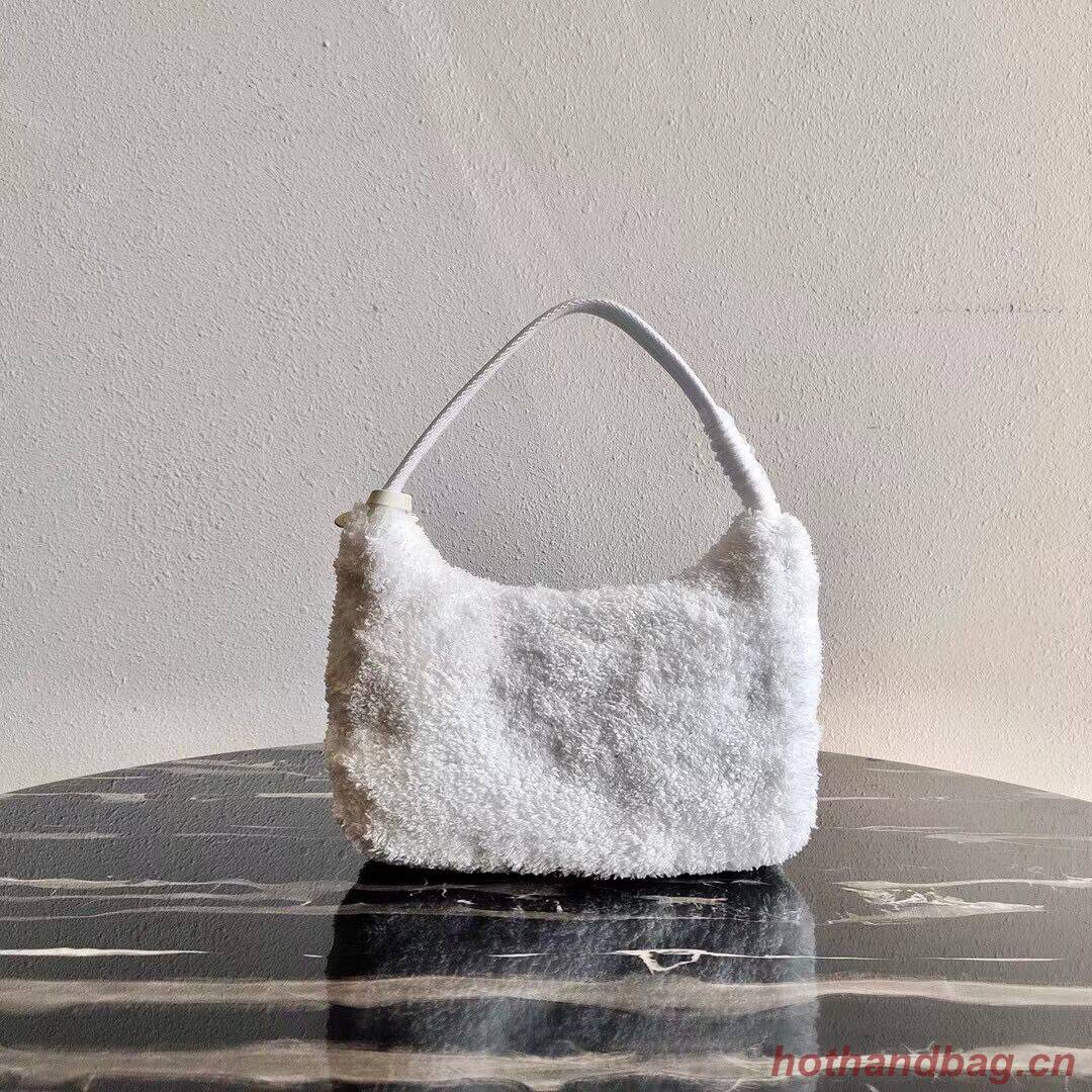 Prada Re-Edition 2000 terry mini-bag 1NE515 white