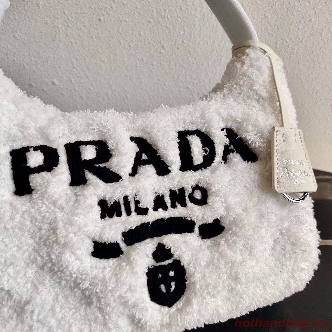 Prada Re-Edition 2000 terry mini-bag 1NE515 white