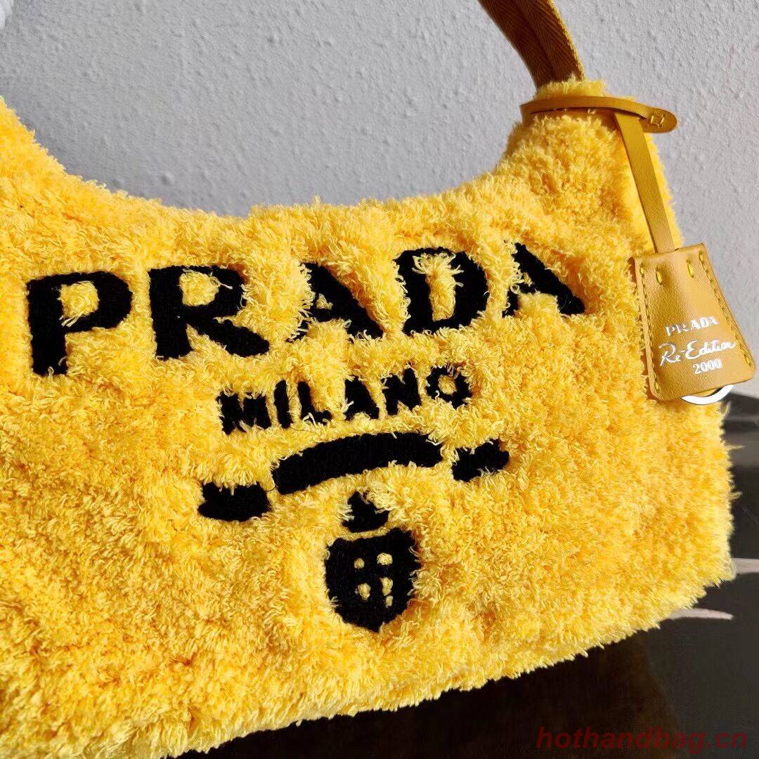 Prada Re-Edition 2000 terry mini-bag 1NE515 yellow