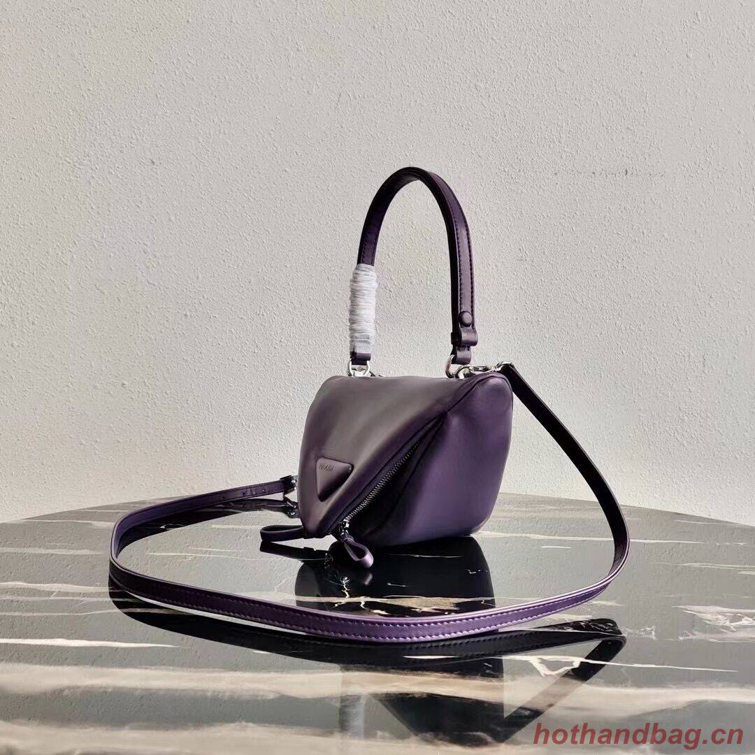 Prada Padded nappa leather handbag 3BA315 violet